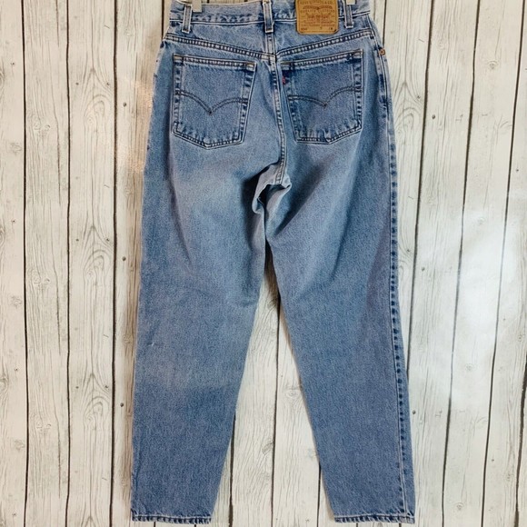 Vintage Womens Levis 550 Relaxed Fit Tapered Leg Denim Blue Jeans Size 12 Reg M - Picture 3 of 7